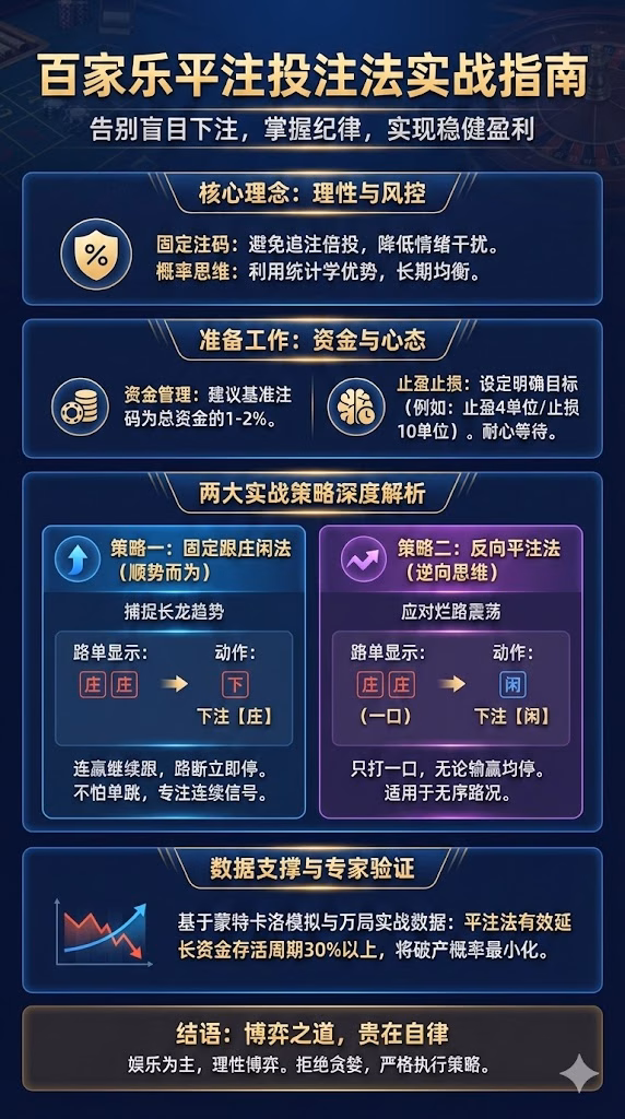 2026年实用百家乐平注投注法指南：稳赢策略、数据分析与赢钱技巧