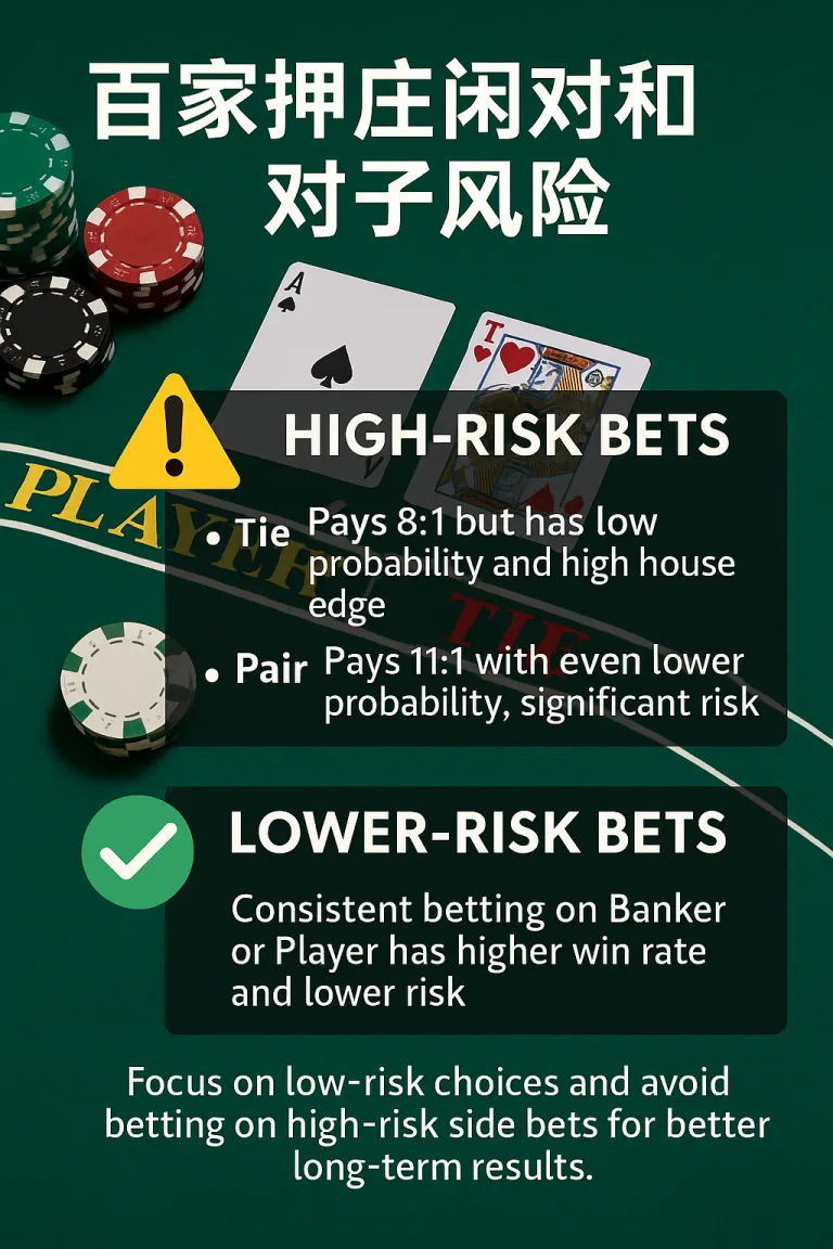 百家乐押庄闲对和对子风险及理性投注指南